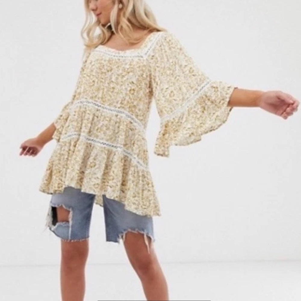 Free People Talk About It Tunic Top Size XS